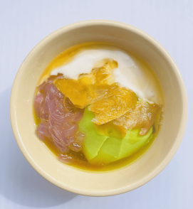 Tàu hũ lá dứa nóng cốt dừa